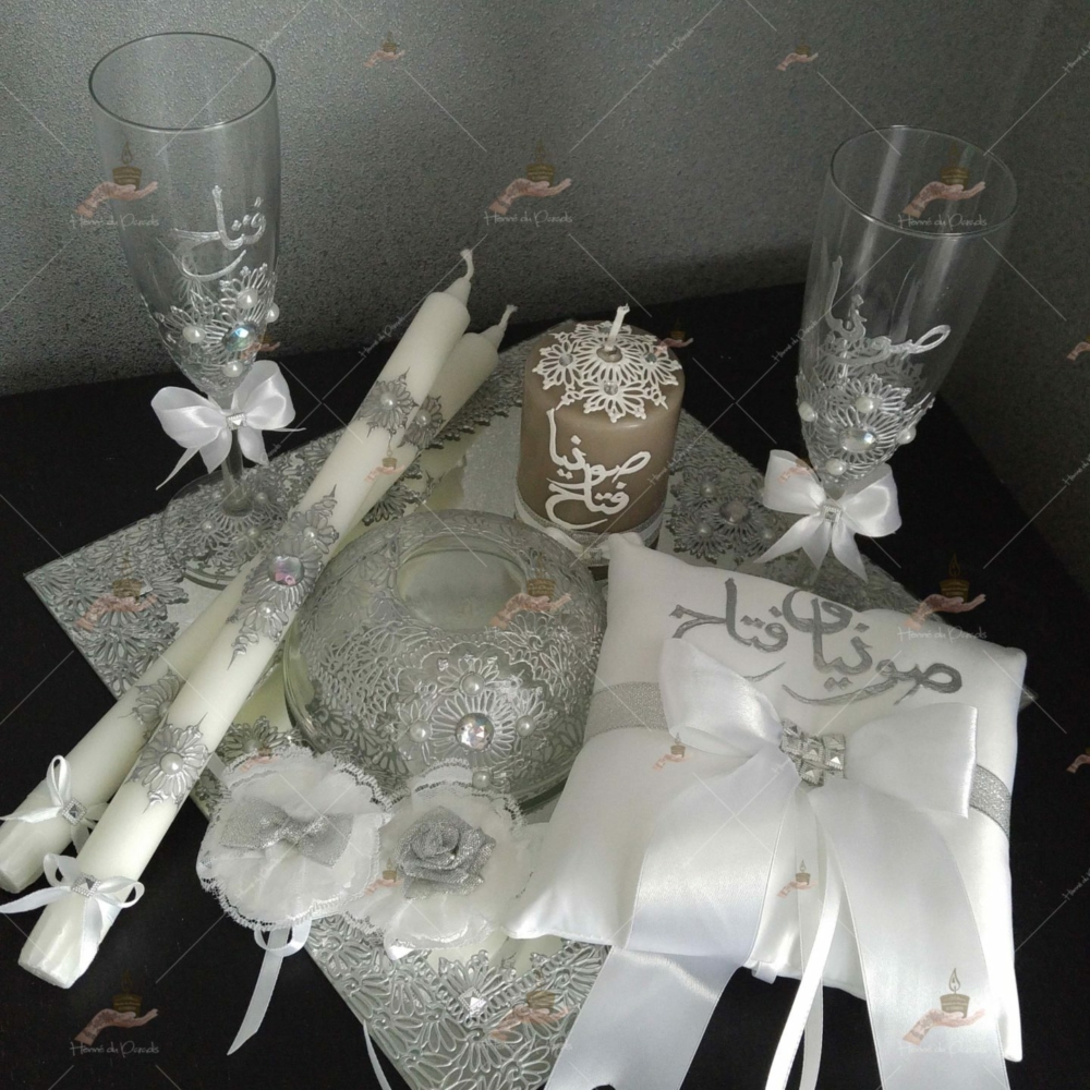 coffret mariés, mariée, bougie, henna, henné, fiançailles, hlel, mariage, paris, 78, île-de-france, idf, kit, plateau, candels, wedding, day, gants, coton, cérémonie, panier, coussin, urne, personnalisation, personnalisé