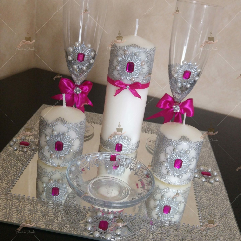 coffret mariés, mariée, bougie, henna, henné, fiançailles, hlel, mariage, paris, 78, île-de-france, idf, kit, plateau, candels, wedding, day, gants, coton, cérémonie, panier, coussin, urne, personnalisation, personnalisé