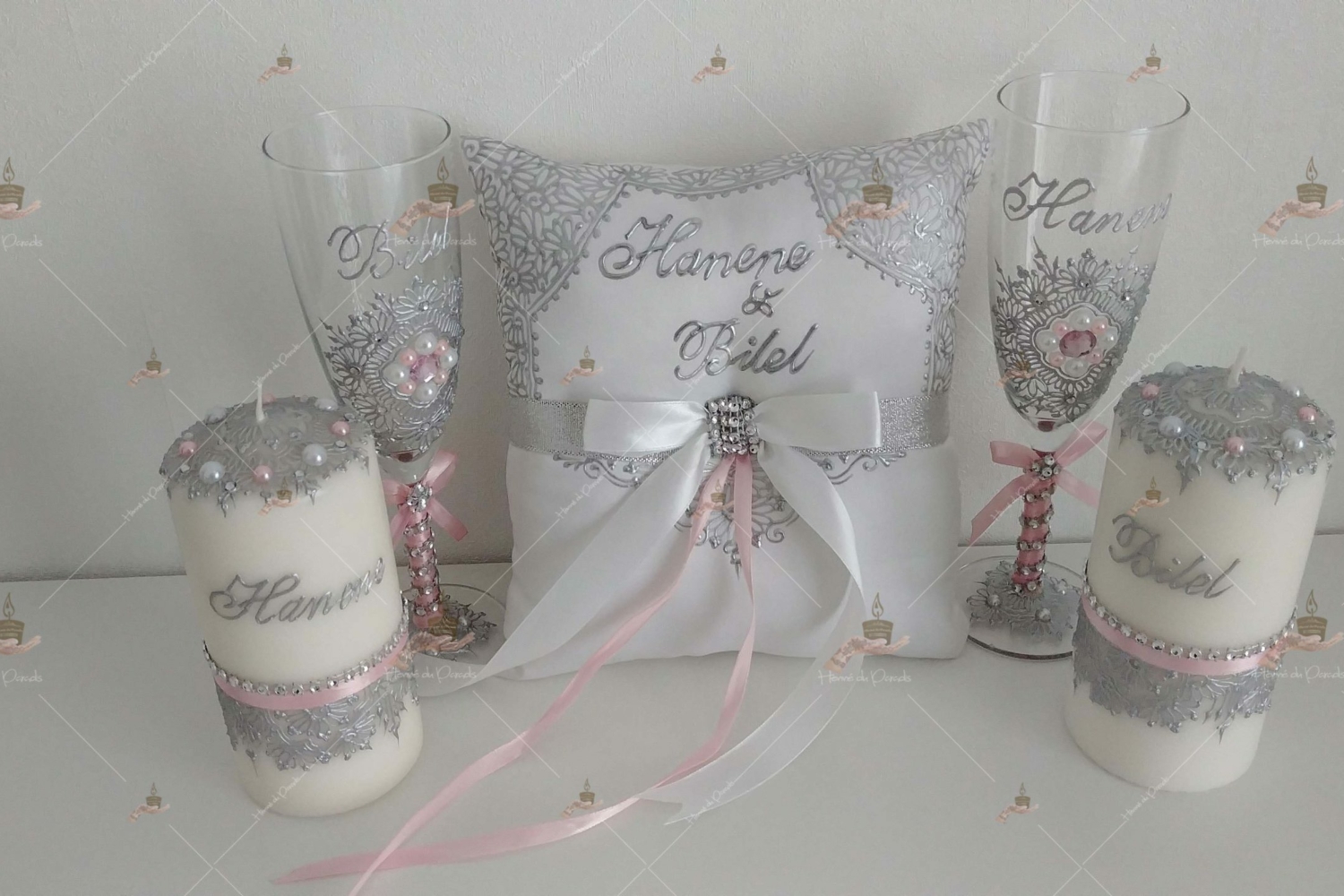 coffret mariés, mariée, bougie, henna, henné, fiançailles, hlel, mariage, paris, 78, île-de-france, idf, kit, plateau, candels, wedding, day, gants, coton, cérémonie, panier, coussin, urne, personnalisation, personnalisé