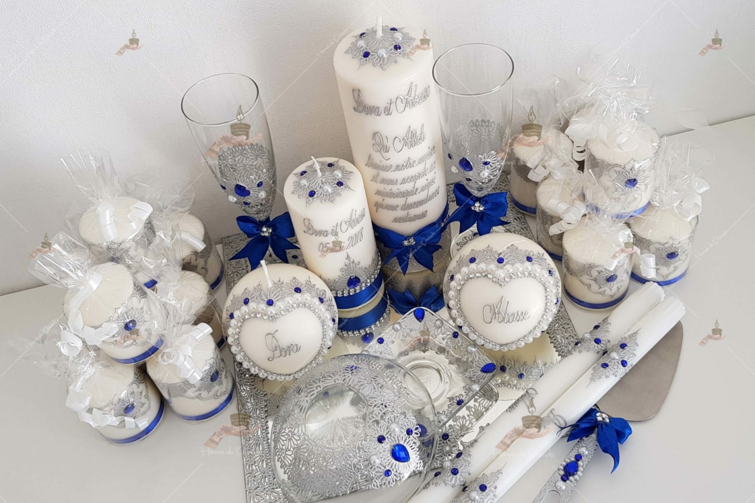 coffret mariés, mariée, bougie, henna, henné, fiançailles, hlel, mariage, paris, 78, île-de-france, idf, kit, plateau, candels, wedding, day, gants, coton, cérémonie, panier, coussin, urne, personnalisation, personnalisé