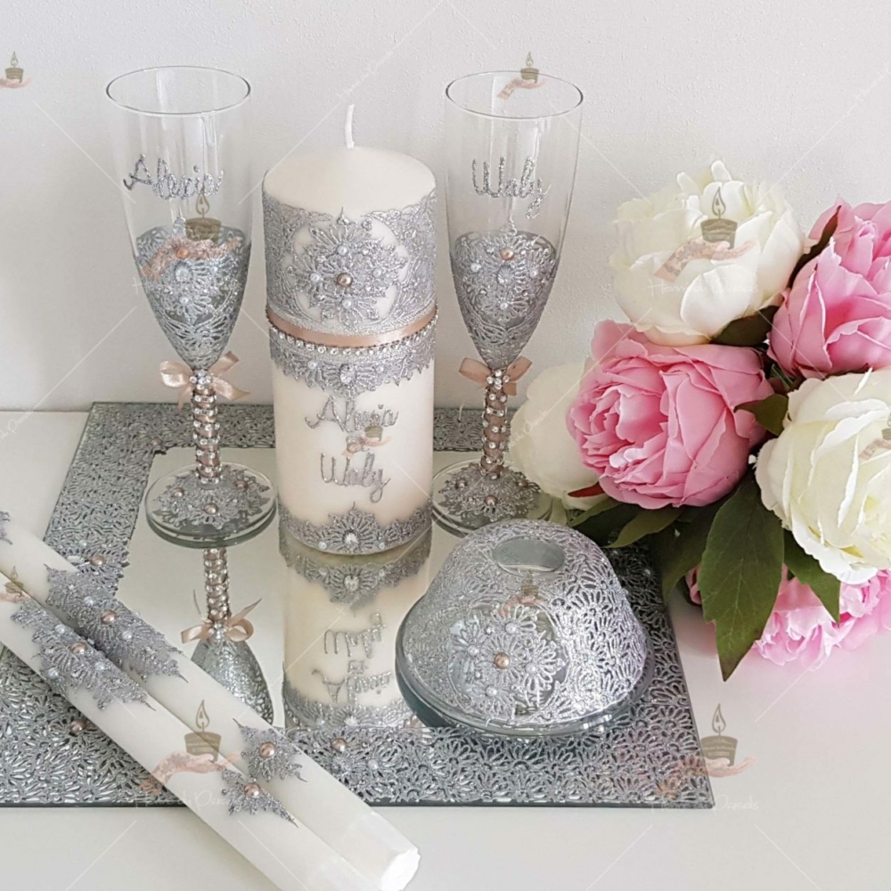 coffret mariés, mariée, bougie, henna, henné, fiançailles, hlel, mariage, paris, 78, île-de-france, idf, kit, plateau, candels, wedding, day, gants, coton, cérémonie, panier, coussin, urne, personnalisation, personnalisé
