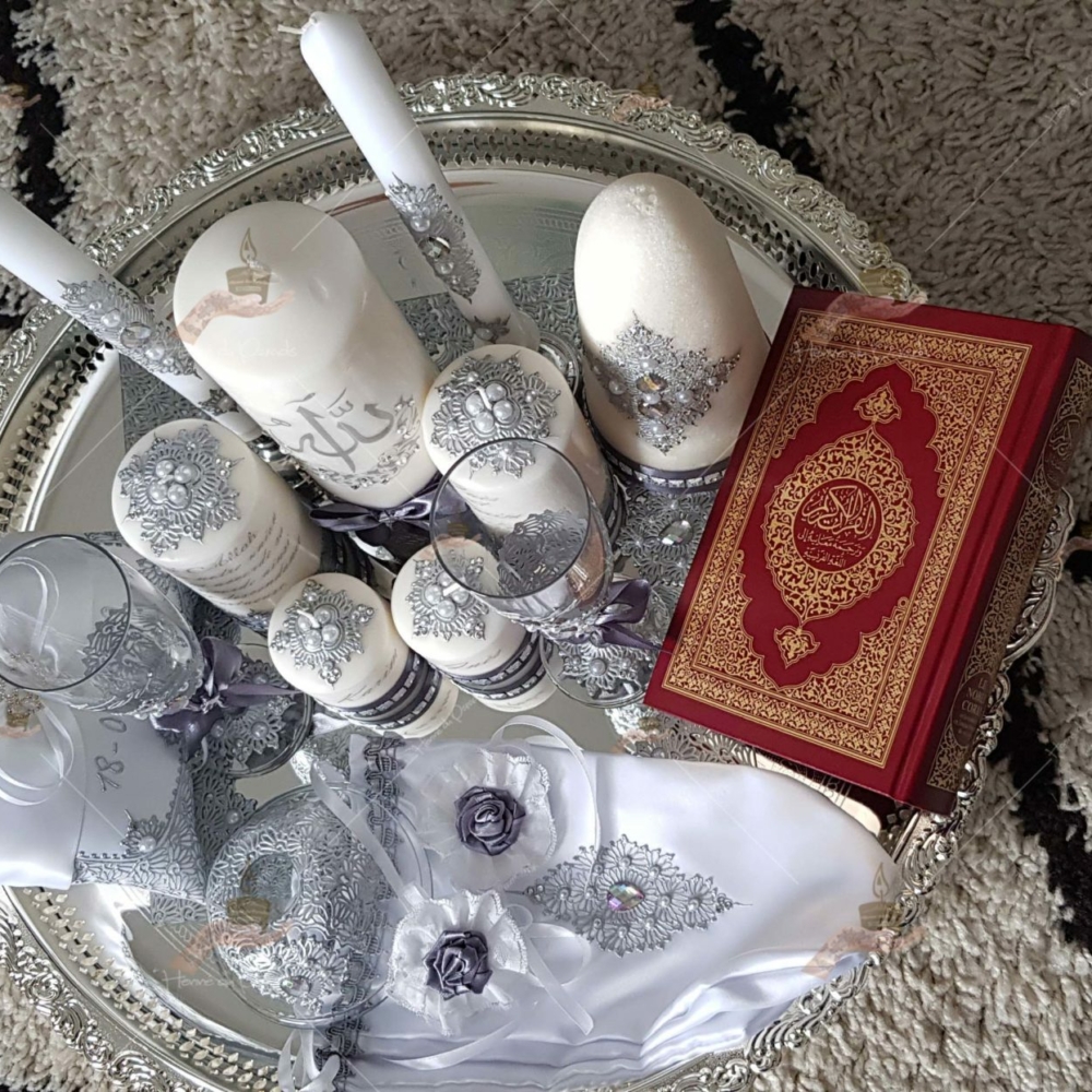 coffret mariés, mariée, bougie, henna, henné, fiançailles, hlel, mariage, paris, 78, île-de-france, idf, kit, plateau, candels, wedding, day, gants, coton, cérémonie, panier, coussin, urne, personnalisation, personnalisé
