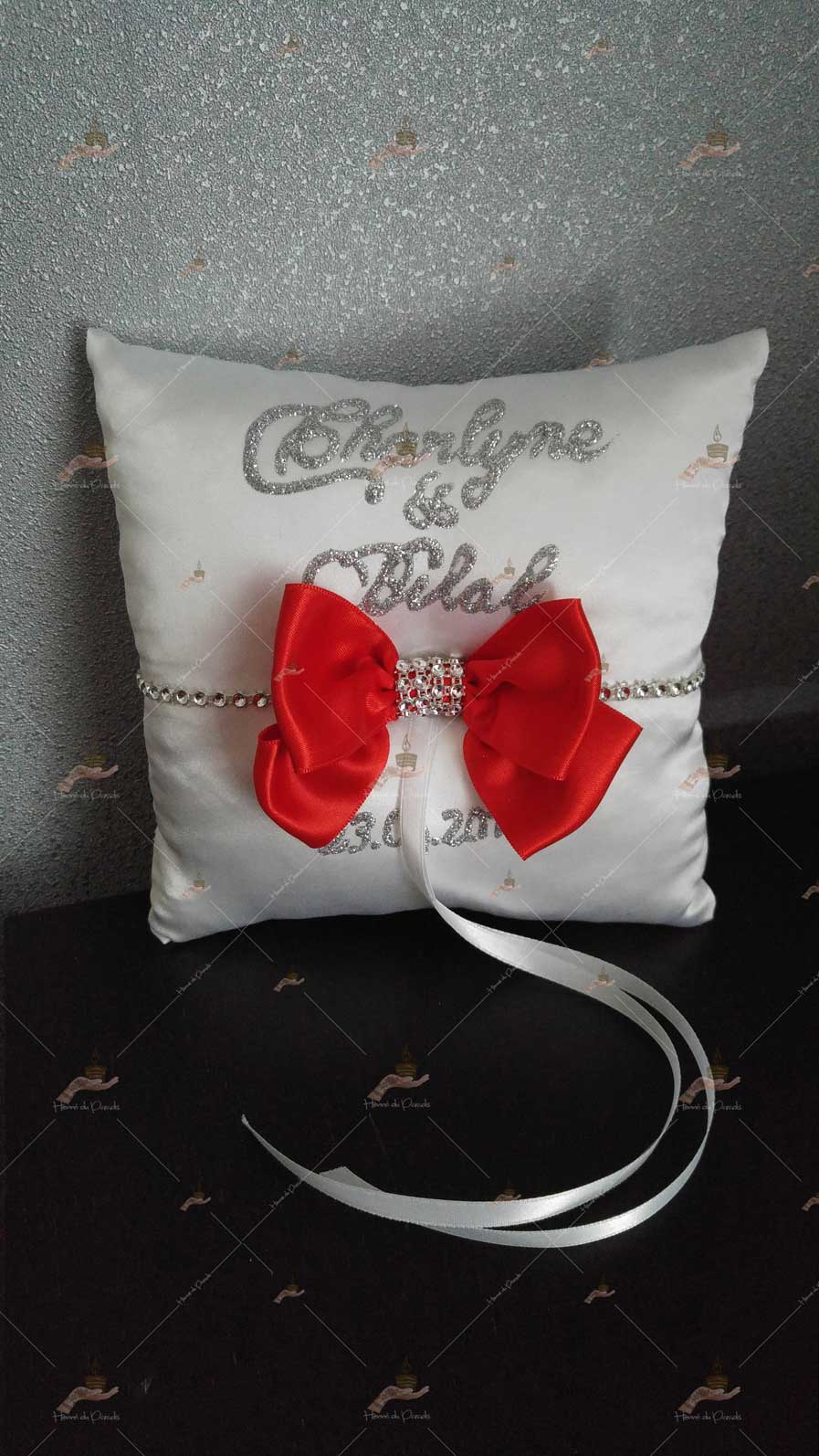 coussin, porte-alliances, personnalisé paris, idf, Ile-de-france, 78, mariage, fiançailles, hlel, personnalisation, cérémonie, artisanale, amour, mariés, henné, henna