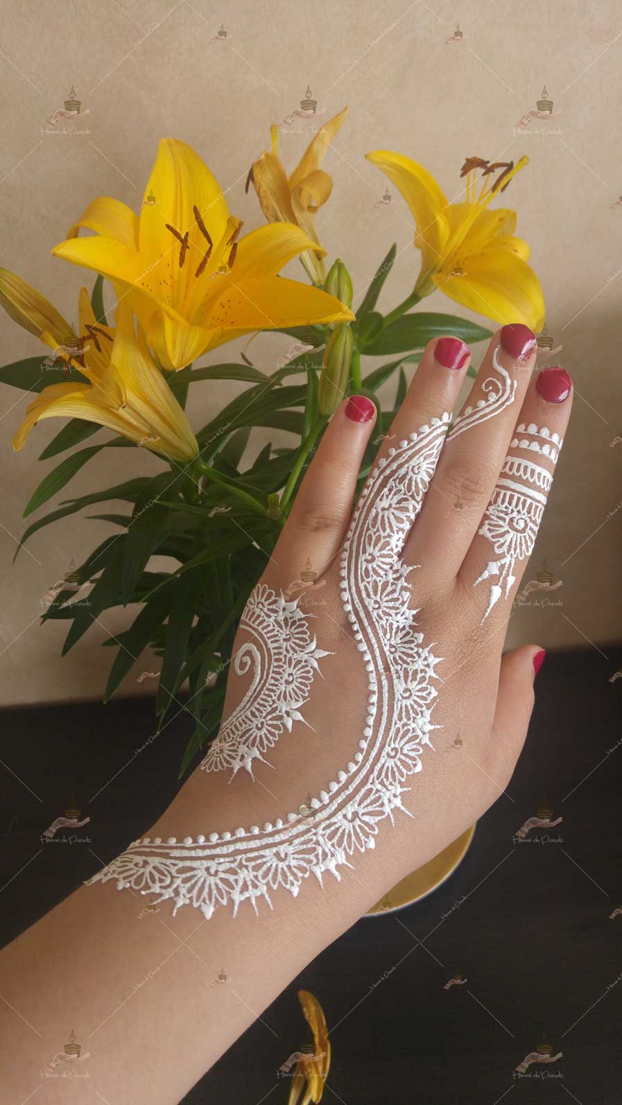 prestation henné du paradis mariage paris naturel henna henne domicile hlel tatouage fiancailles fassi mehendi day pas cher noir blanc rouge ile de france pose 78 yvelines mureaux poissy meulan argenteuil invitee main mariée