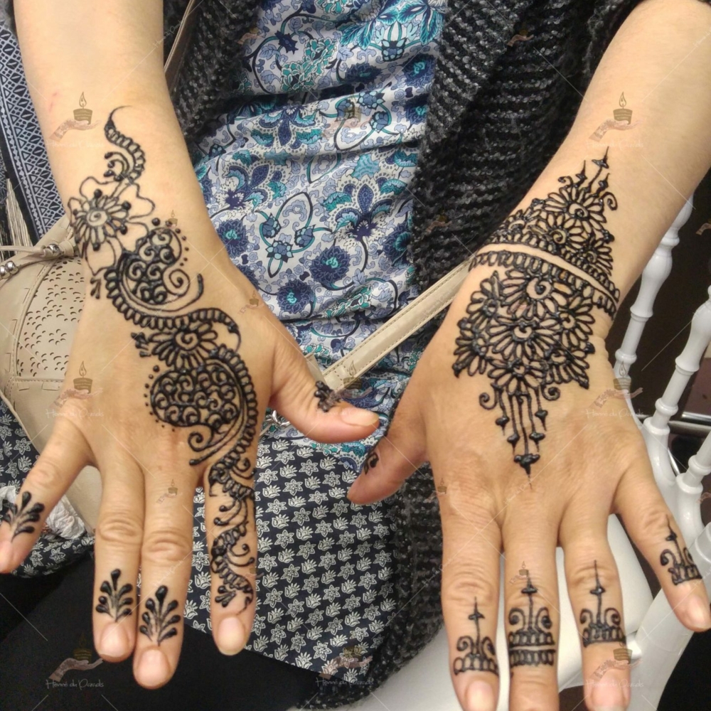 prestation henné du paradis mariage paris naturel henna henne domicile hlel tatouage fiancailles fassi mehendi day pas cher noir blanc rouge ile de france pose 78 yvelines mureaux poissy meulan argenteuil invitee main mariée