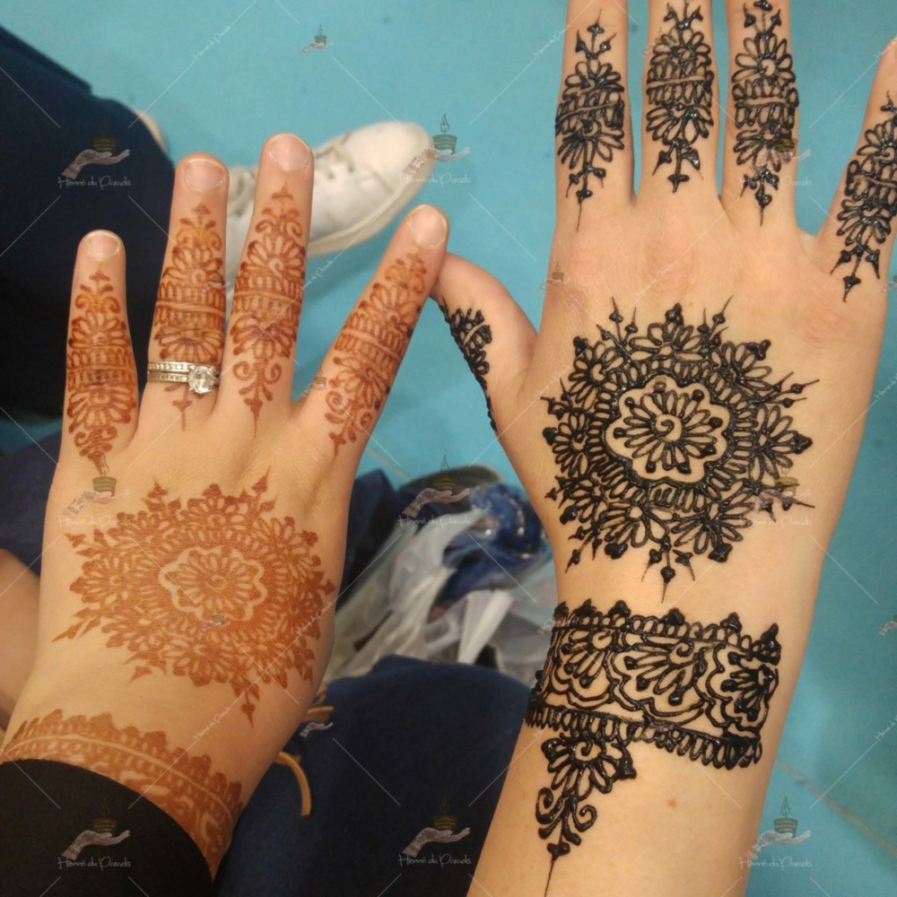 prestation henné du paradis mariage paris naturel henna henne domicile hlel tatouage fiancailles fassi mehendi day pas cher noir blanc rouge ile de france pose 78 yvelines mureaux poissy meulan argenteuil invitee main mariée