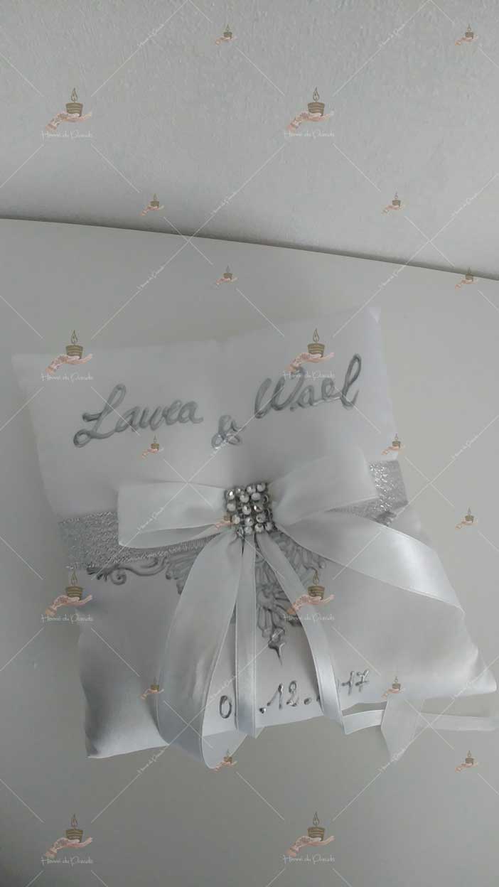 coussin, porte-alliances, personnalisé paris, idf, Ile-de-france, 78, mariage, fiançailles, hlel, personnalisation, cérémonie, artisanale, amour, mariés, henné, henna