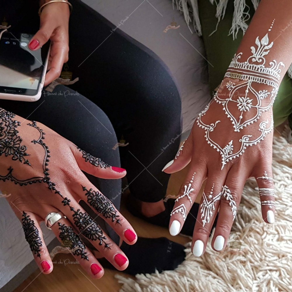 prestation henné du paradis mariage paris naturel henna henne domicile hlel tatouage fiancailles fassi mehendi day pas cher noir blanc rouge ile de france pose 78 yvelines mureaux poissy meulan argenteuil invitee main mariée