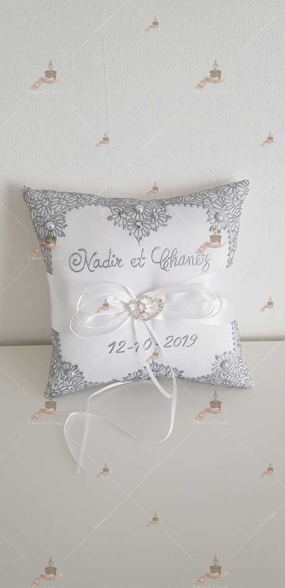 coussin, porte-alliances, personnalisé paris, idf, Ile-de-france, 78, mariage, fiançailles, hlel, personnalisation, cérémonie, artisanale, amour, mariés, henné, henna