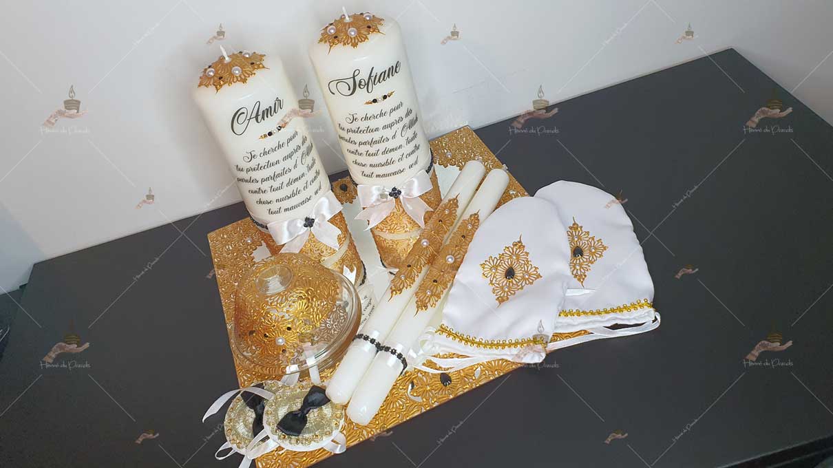 Coffrets circoncision, kit henna, henné, plateau, décoration, garçon, déco, paris, île de France, khitan, tahara, bougie, henne du paradis, 78