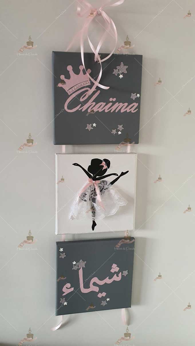 naissance kit coffret pas cher décoration bougie cierge personnalisée prénom ile-de-France paris personnalisation garçon fille thème fête cadeau envoie France tableau