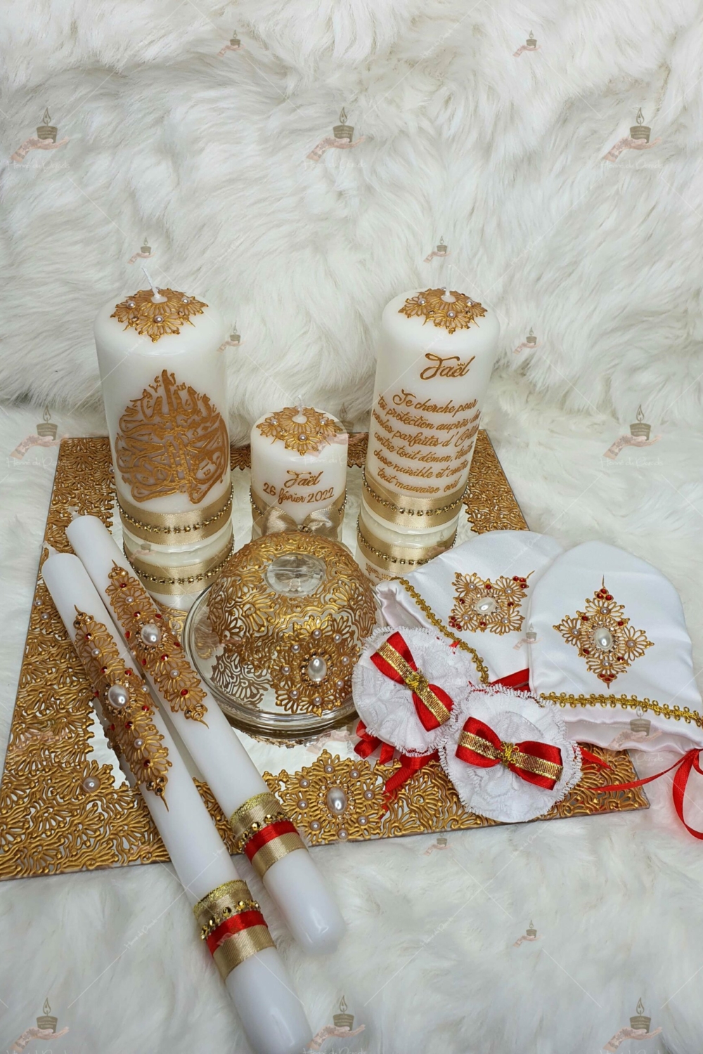 Coffrets circoncision, kit henna, henné, plateau, décoration, garçon, déco, paris, île de France, khitan, tahara, bougie, henne du paradis, 78