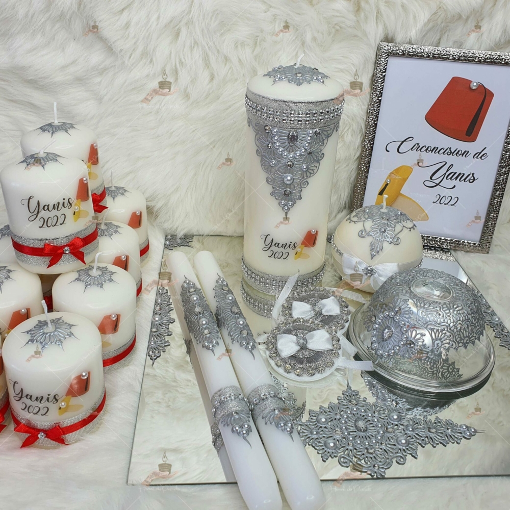 Coffrets circoncision, kit henna, henné, plateau, décoration, garçon, déco, paris, île de France, khitan, tahara, bougie, henne du paradis, 78