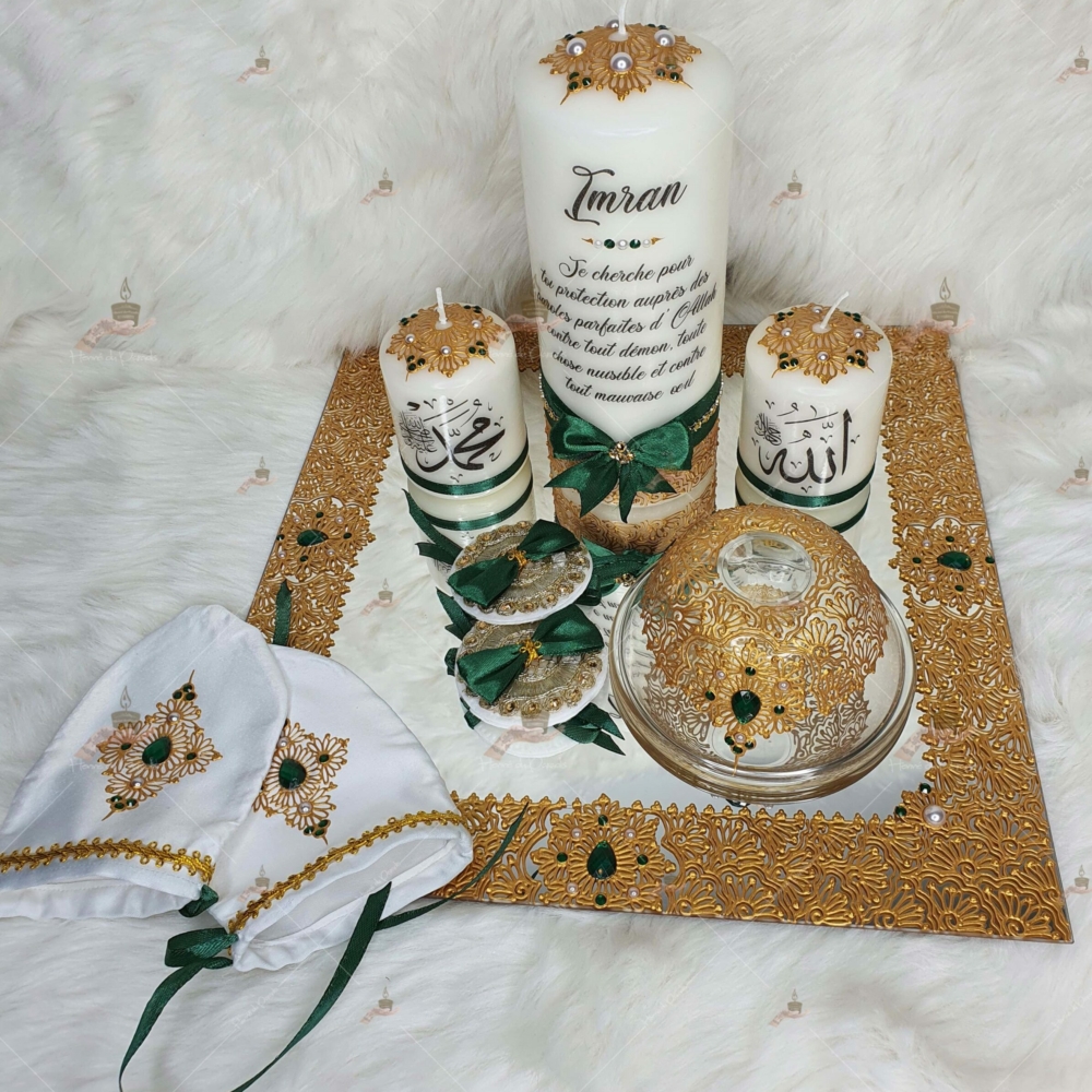Coffrets circoncision, kit henna, henné, plateau, décoration, garçon, déco, paris, île de France, khitan, tahara, bougie, henne du paradis, 78