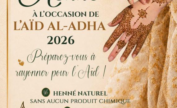 Henné Aïd al-Adha 2026 aux Mureaux (78) – Henné naturel sur rendez-vous